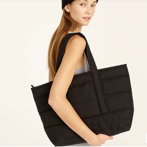 J. Crew Handbags - J. Crew Nylon logo puffer tote with PrimaLoft